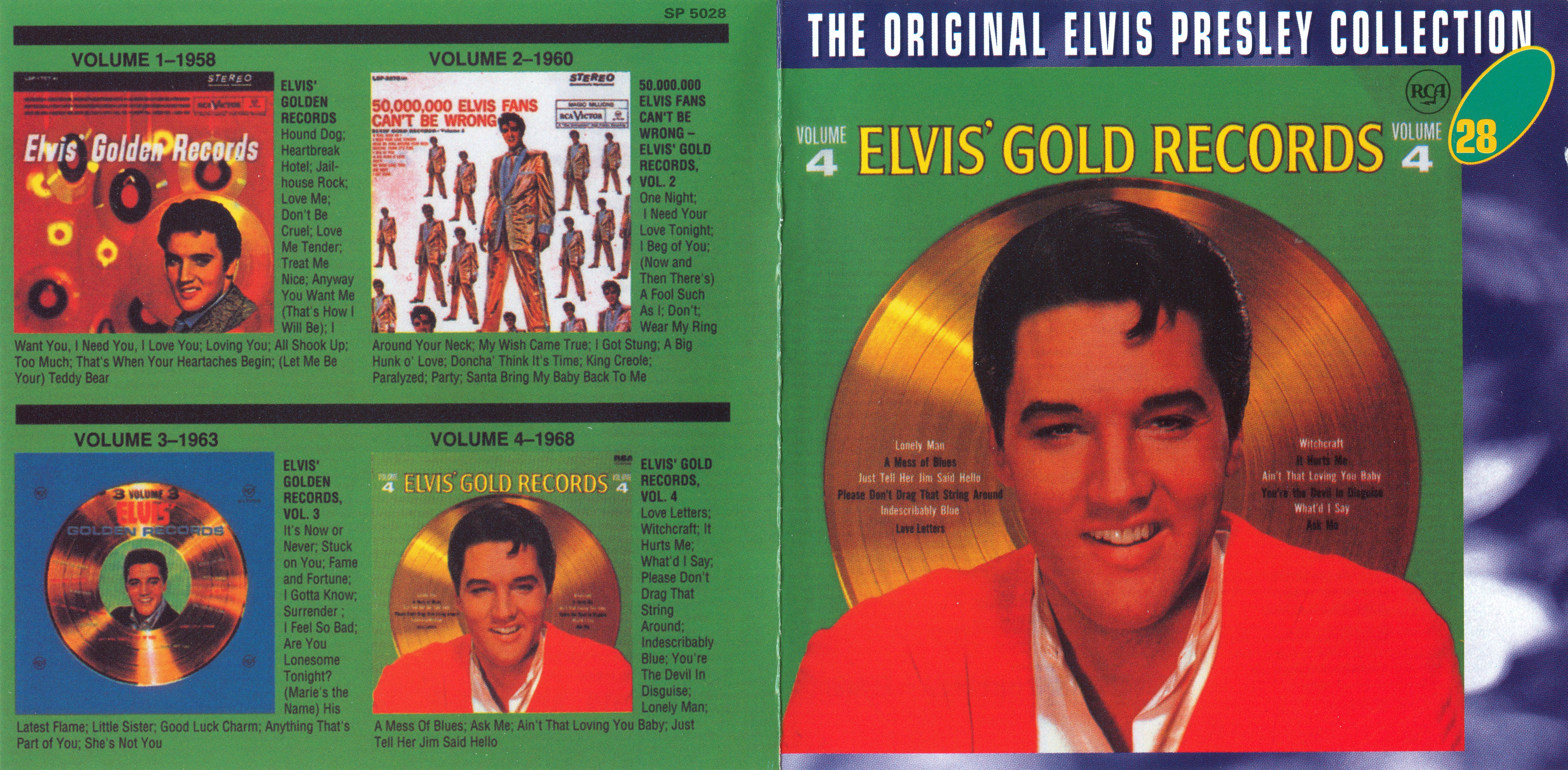 Elvis Presley  The Original Elvis Presley Collection 28; Elvis Gold Records 4 : Front + Inlay